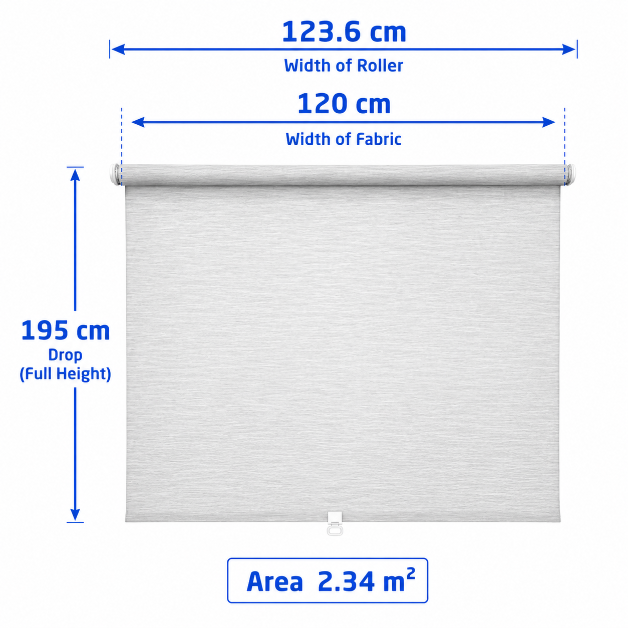 SANDVEDAL Roller Blind Window Shade 123.6×195 cm Fabric 120 cm - Image 4