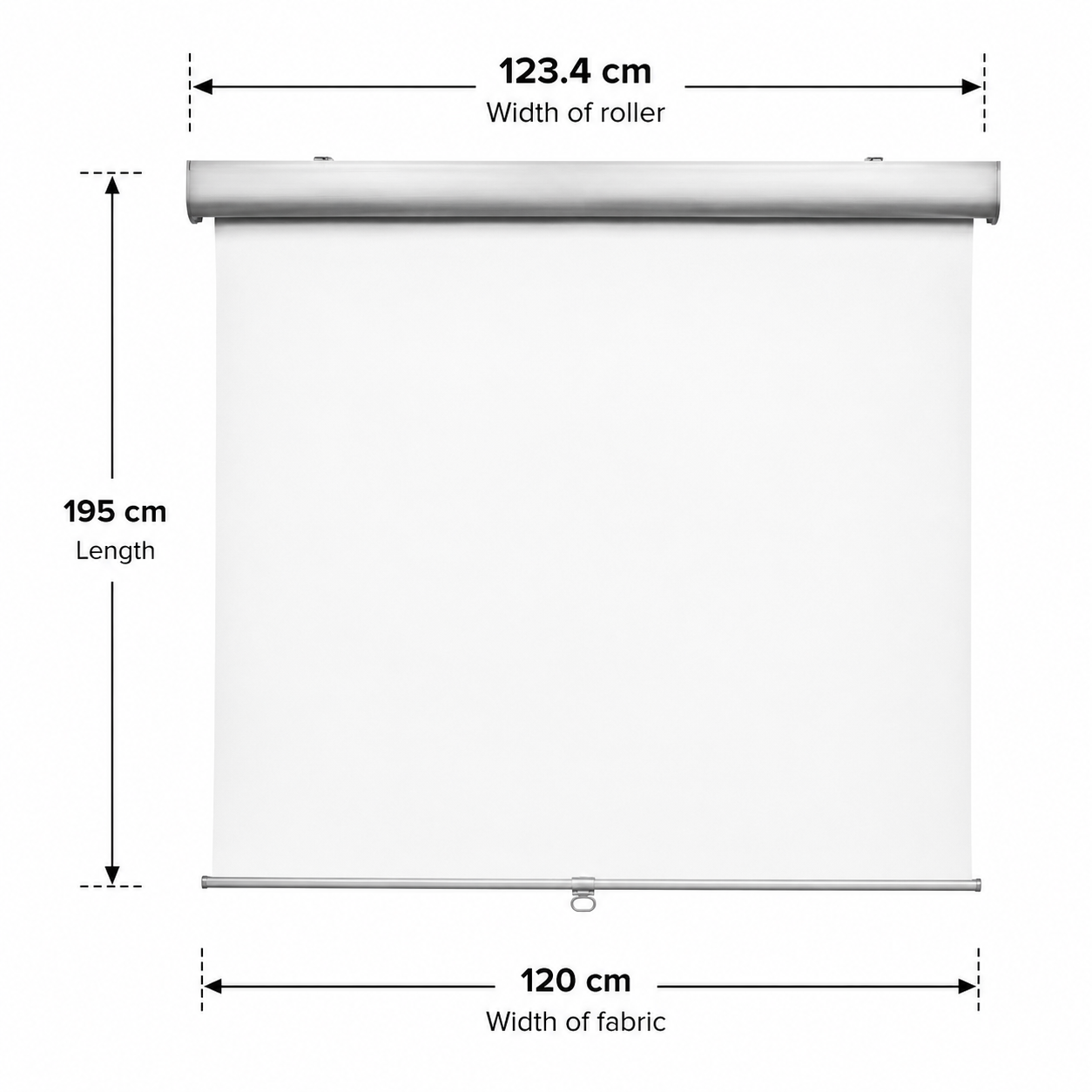 TREDUR Block-Out Roller Window Blind 120x195 cm - Image 6