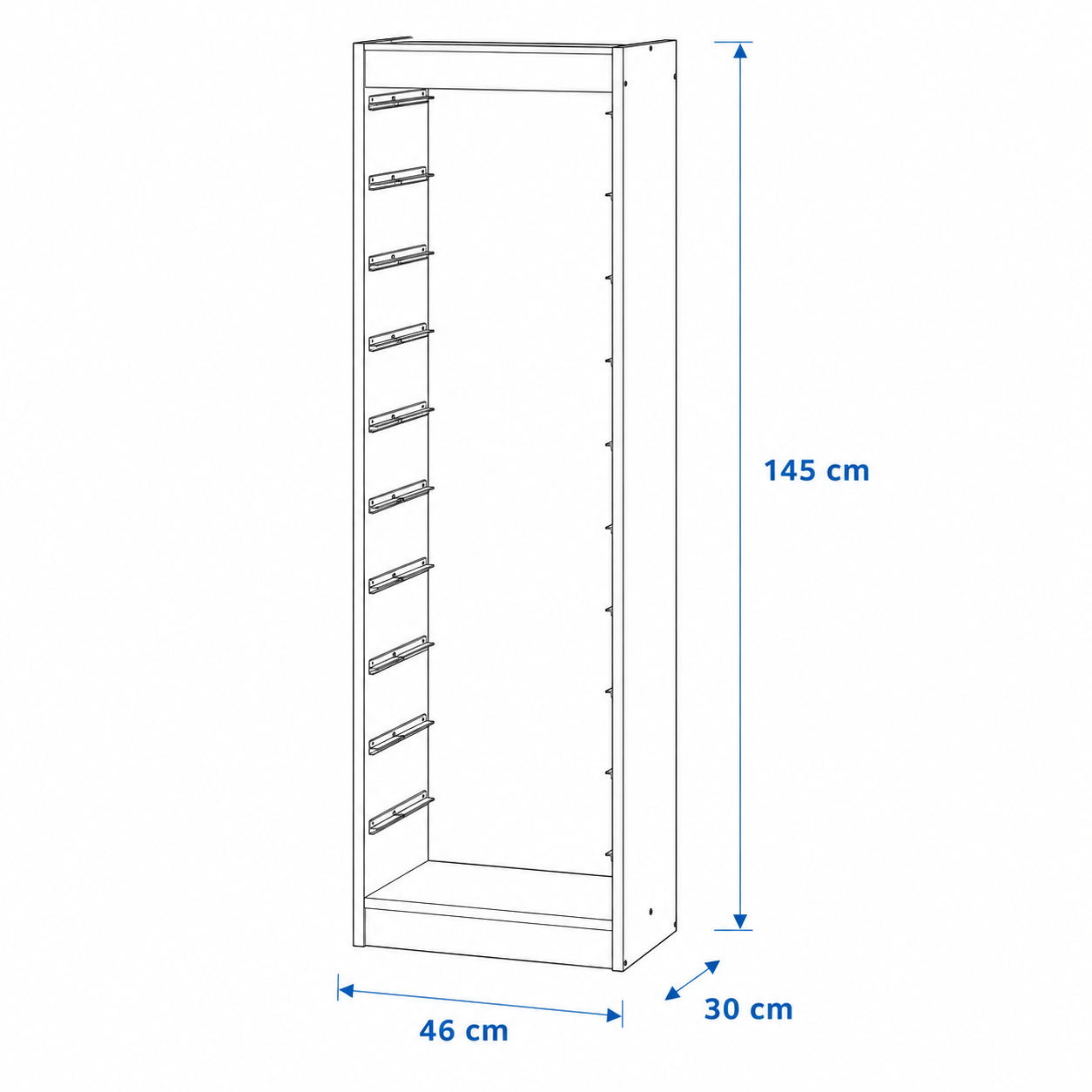 TROVIK Tall White Storage Frame-46×30×145 cm - Image 2