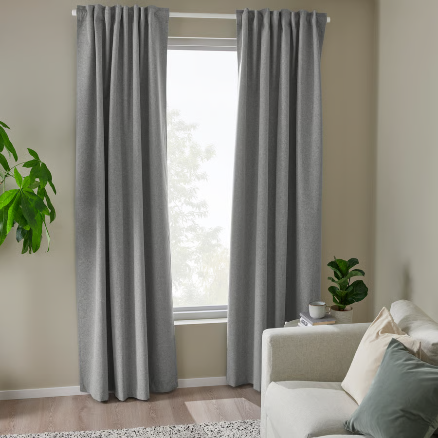 ROSENMANDA Polyester Pleated Privacy Curtains - Image 4