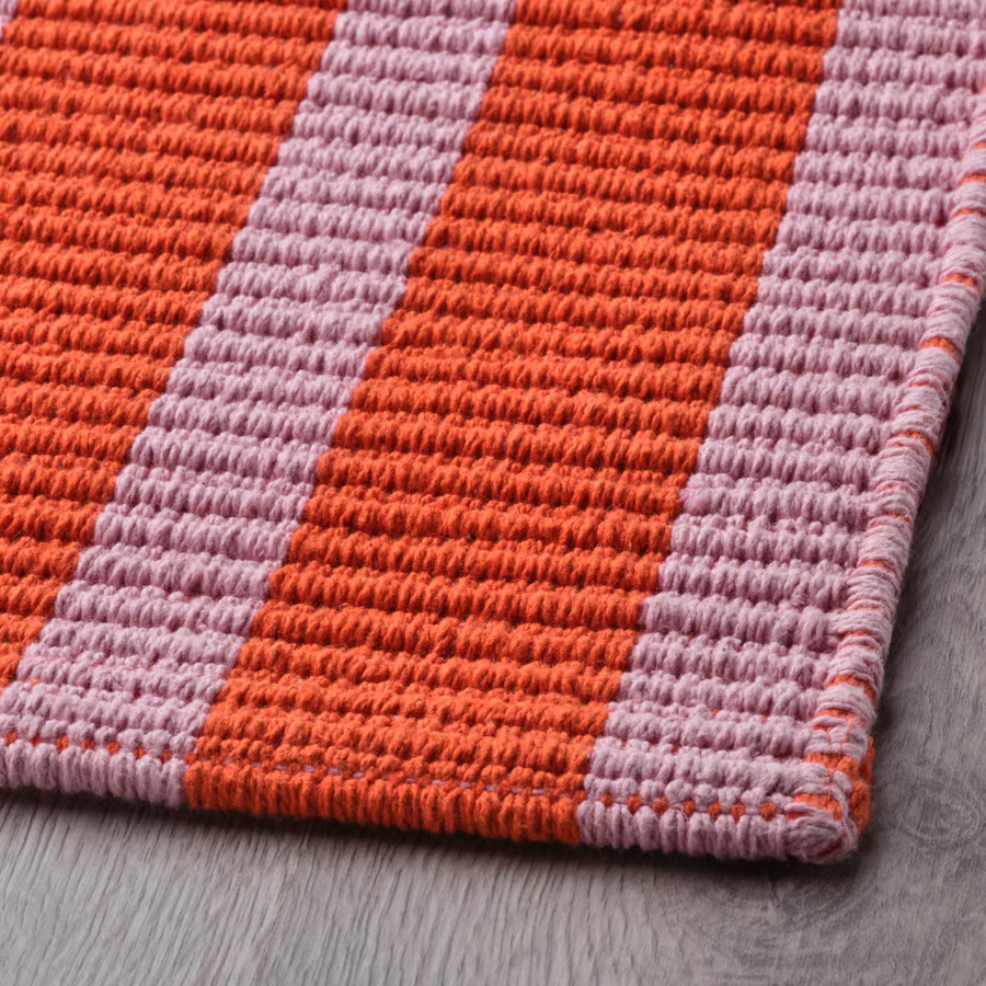 VAGVIK Flatwoven Cotton Striped Rug - Image 3