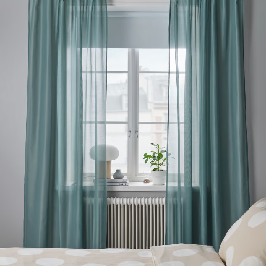 STENFR Polyester Pleated Airy Curtains-145x250 cm - Image 2