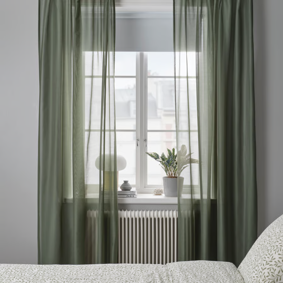 STENFR Polyester Pleated Airy Curtains-145x250 cm - Image 4