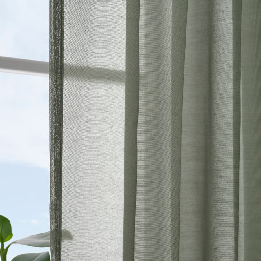 STENFR Polyester Pleated Airy Curtains-145x250 cm - Image 18