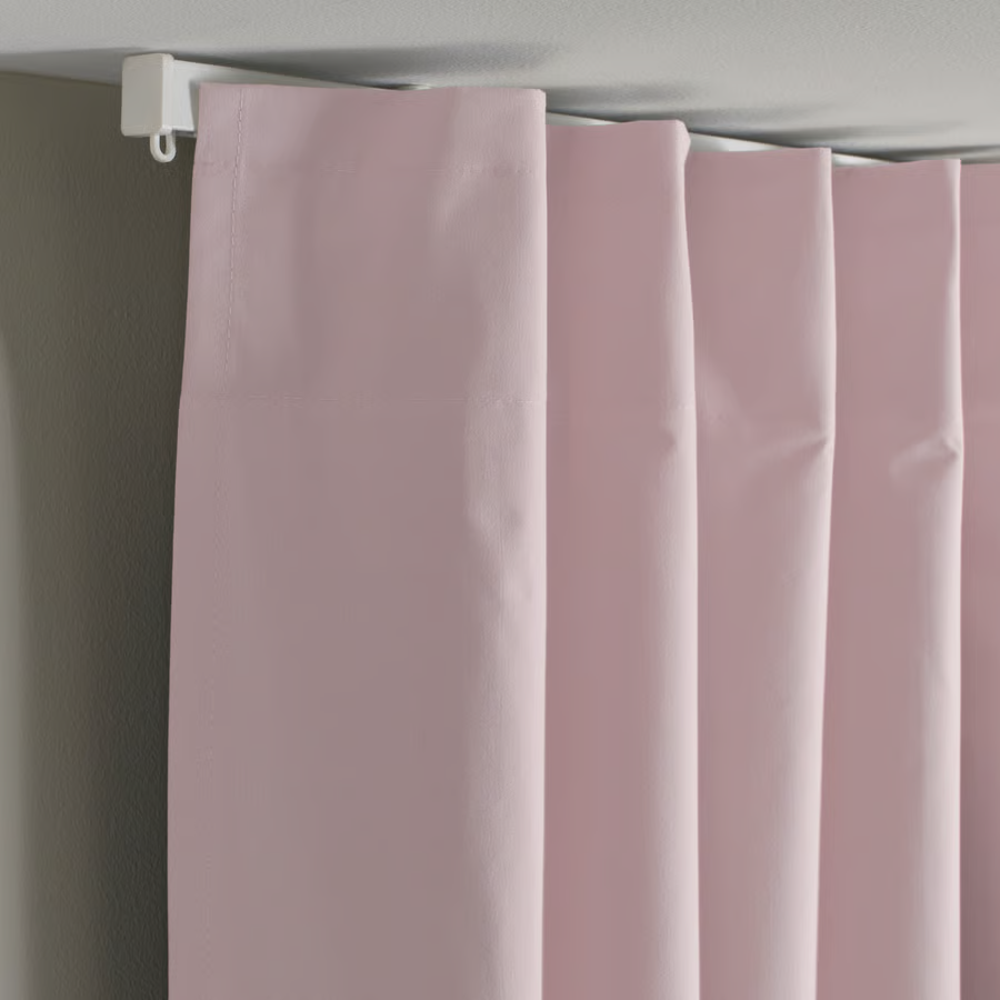 BENGTA Plain Dyed Polyester Lined Curtains - Image 2