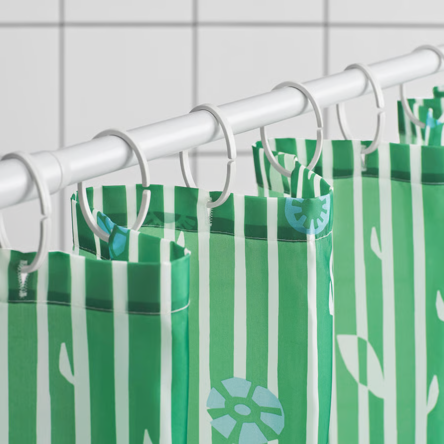 BOLLBUDDA Floral Pattern Shower Curtain - Image 3