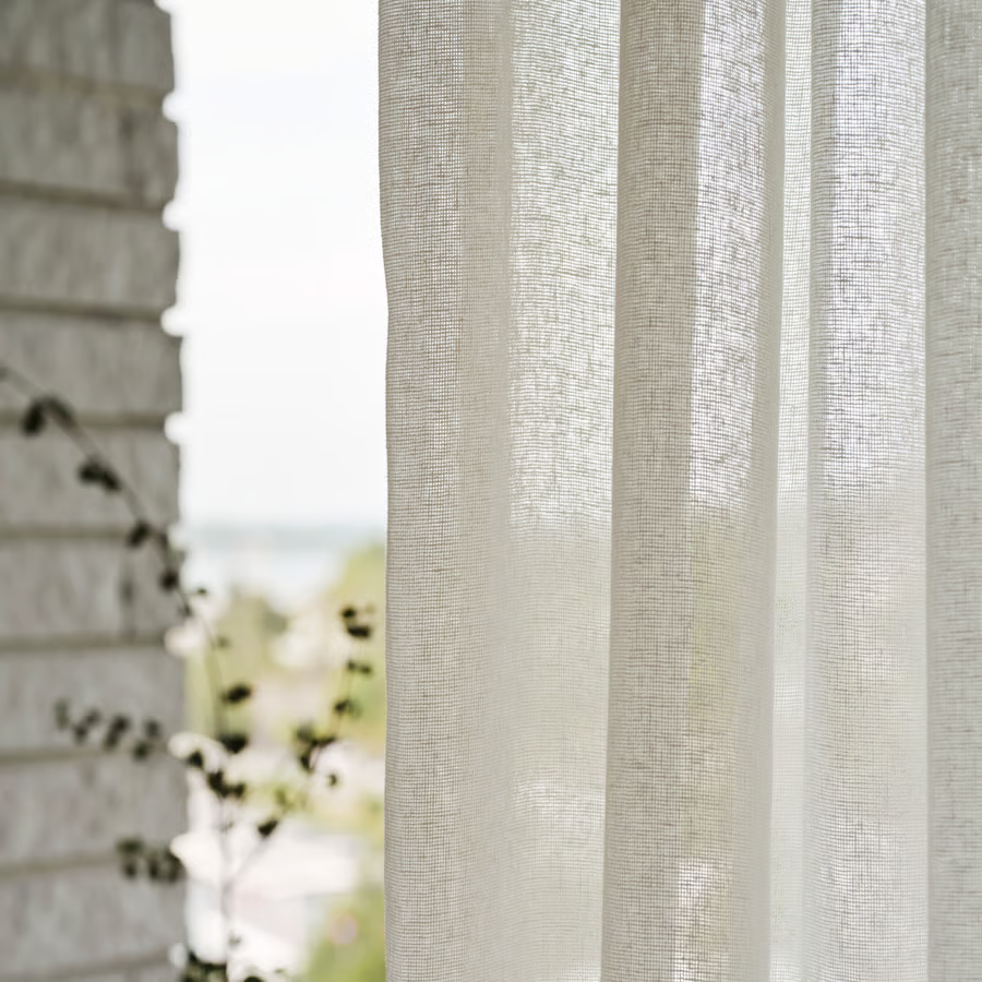 STOCKVIK 2025 Linen-Cotton Pleated Curtain Panel - Image 3