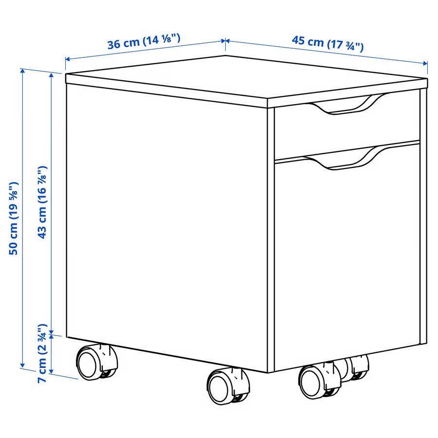 ALVEX 2-Drawer Rolling Unit - Image 15