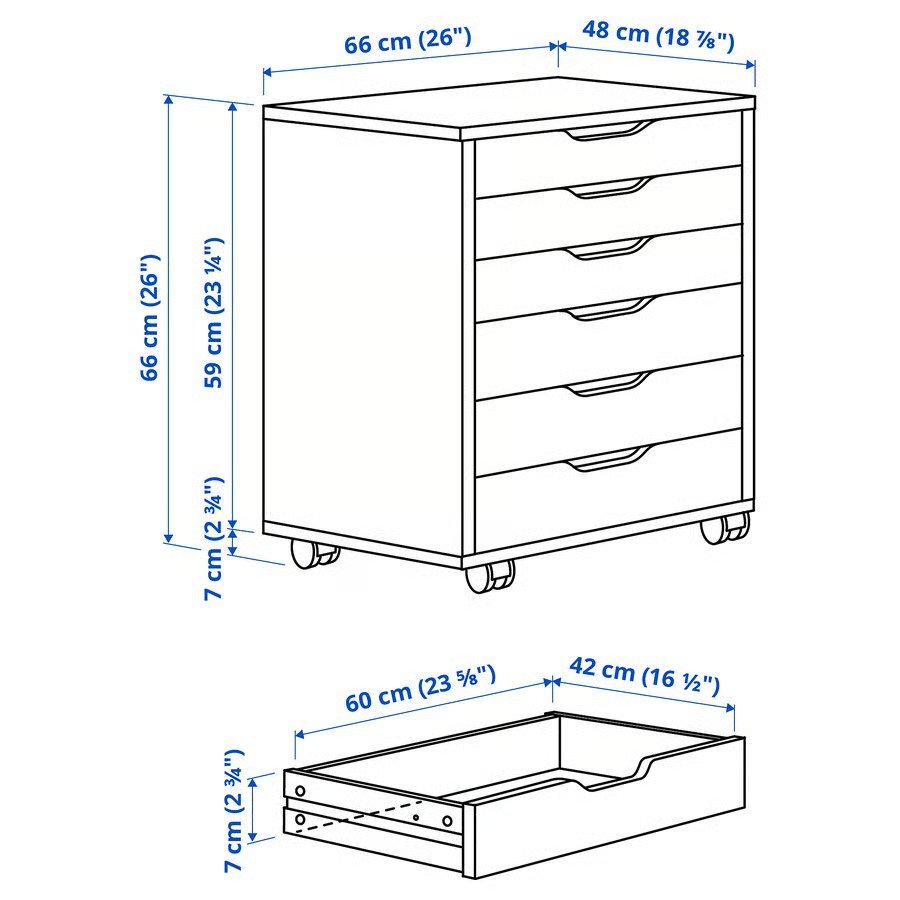 ALVEX 6-Drawer Mobile Storage Unit - Image 10
