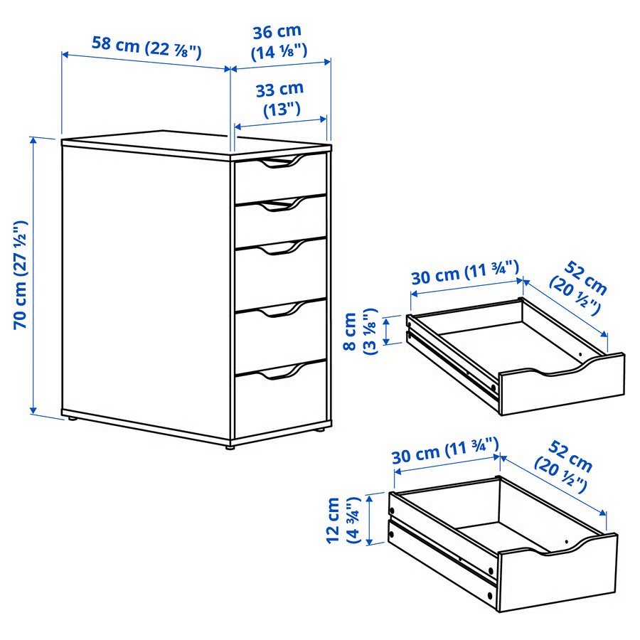 ALVEX- 5 Drawer Storage Cabinet - Image 10