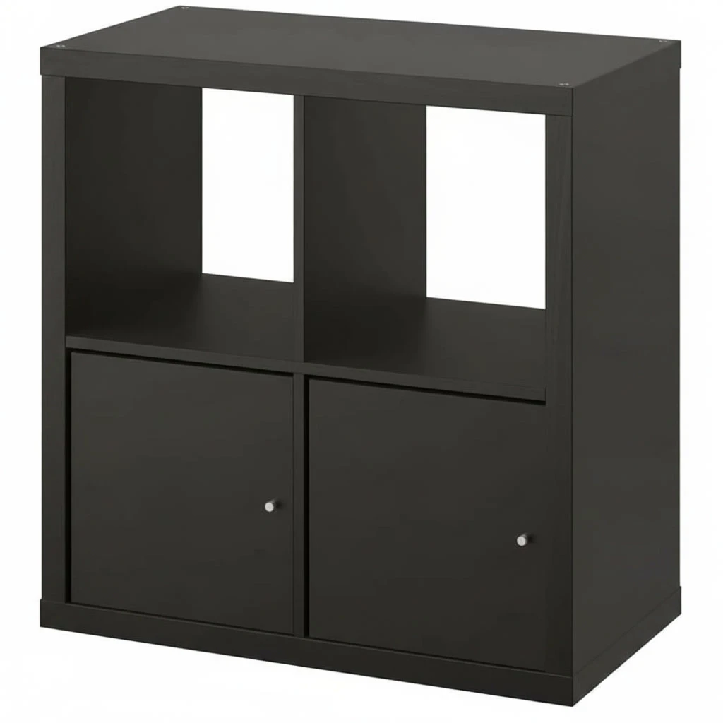 NORDICA 4-Cube Shelving Unit With Doors - Image 5