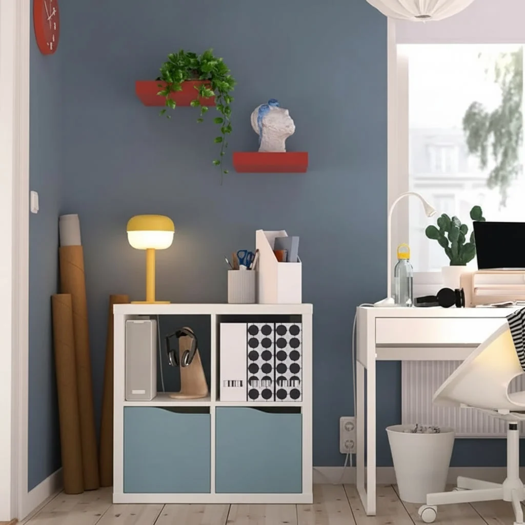 NORDICA 4-Cube Shelving Unit With Doors - Image 2