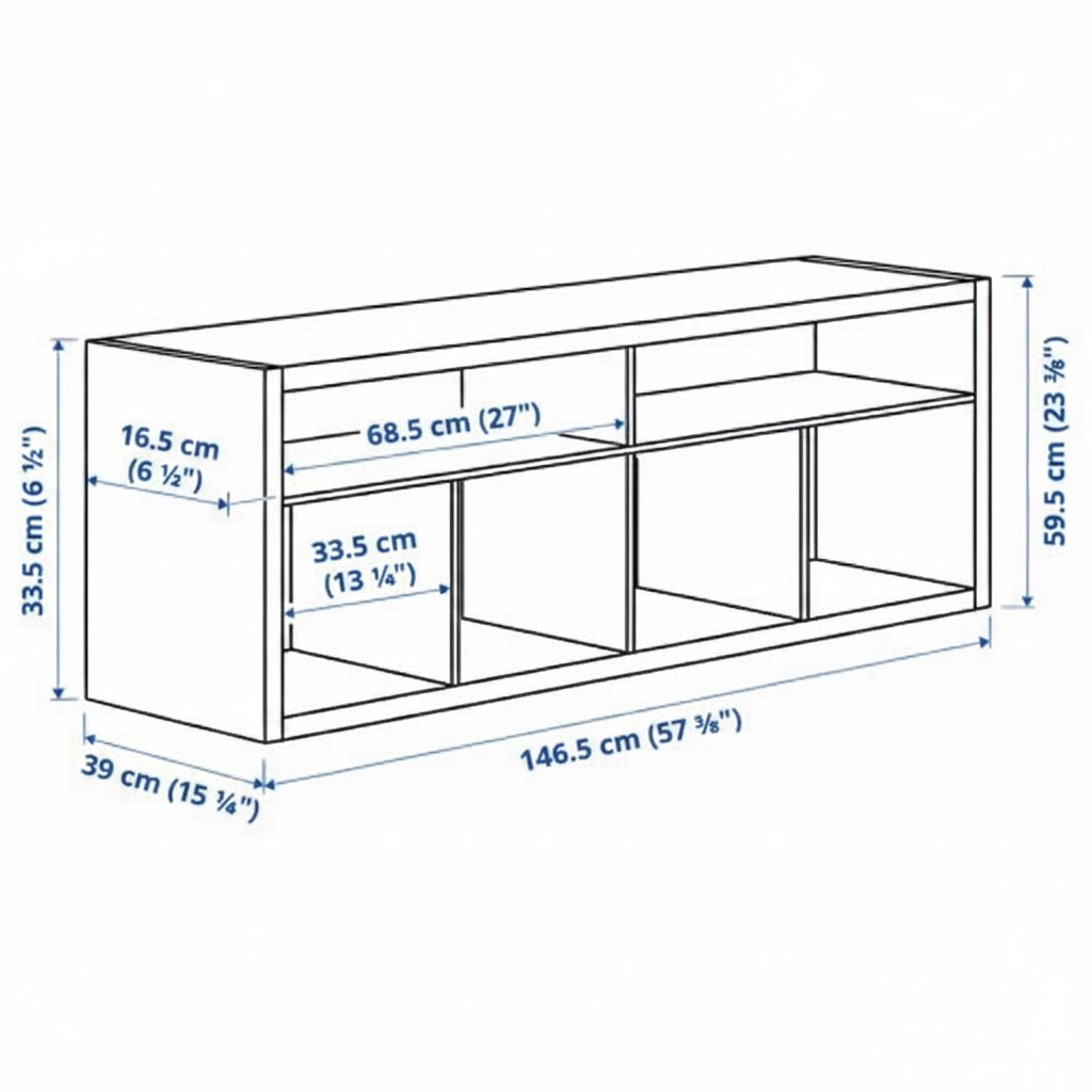 NORDICA TV Unit with Underframe and Open Storage Shelves - Image 13