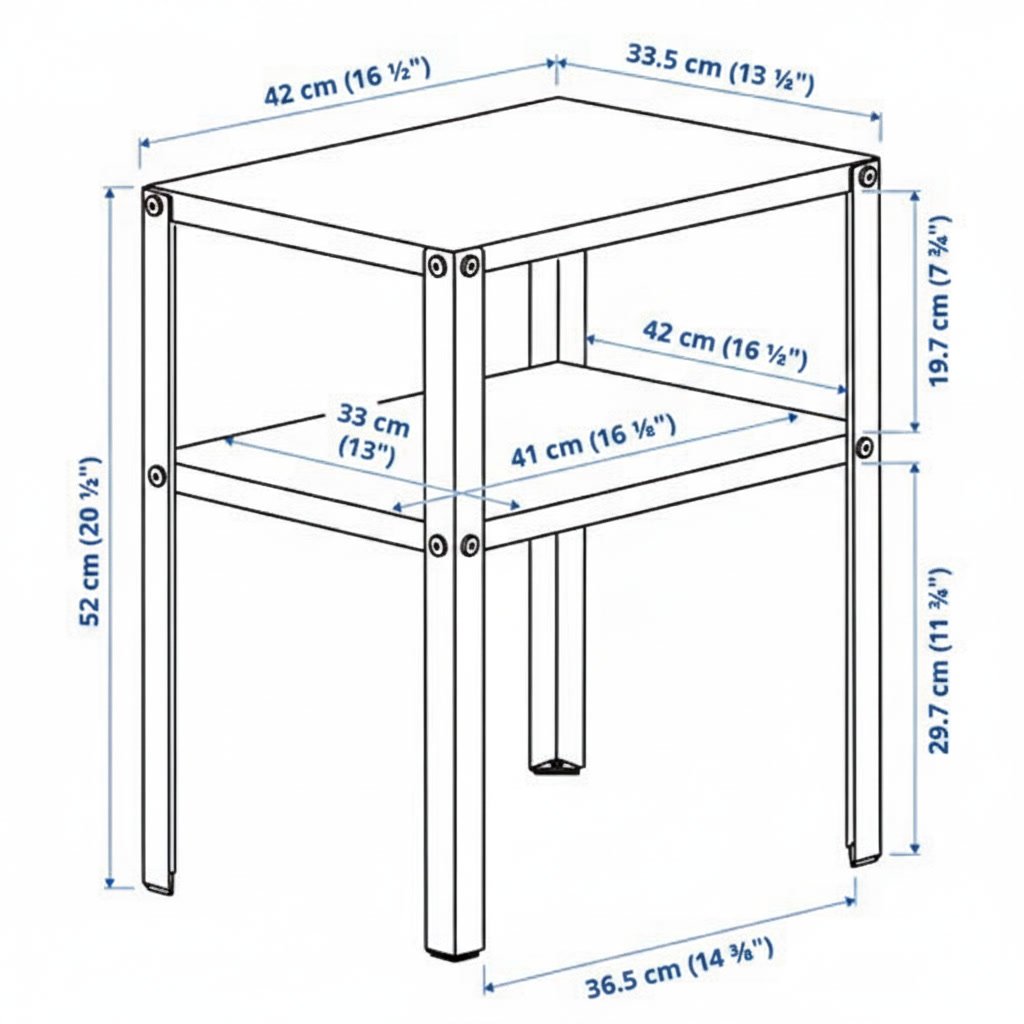 KNARVIK Large Bedside Table - Image 3