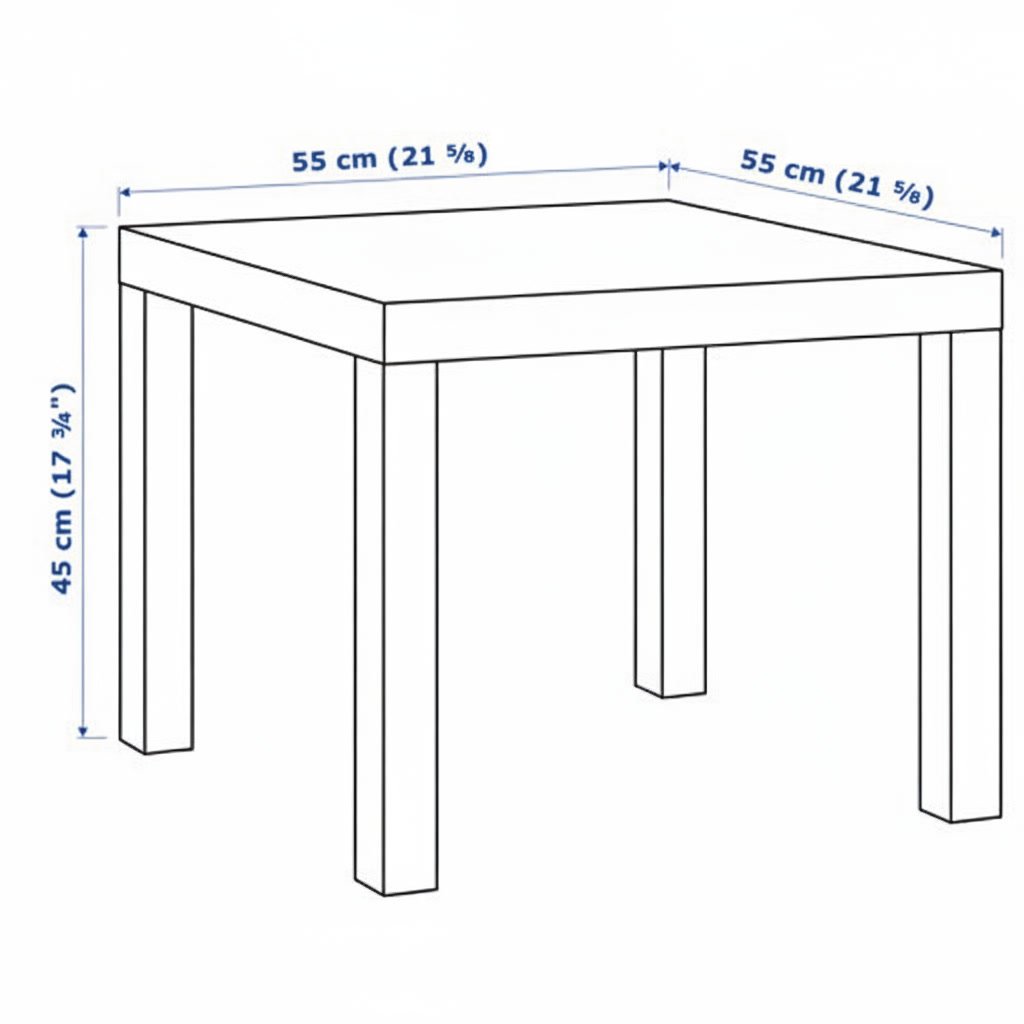 LAKK Square Side Table- 55x55 cm - Image 11