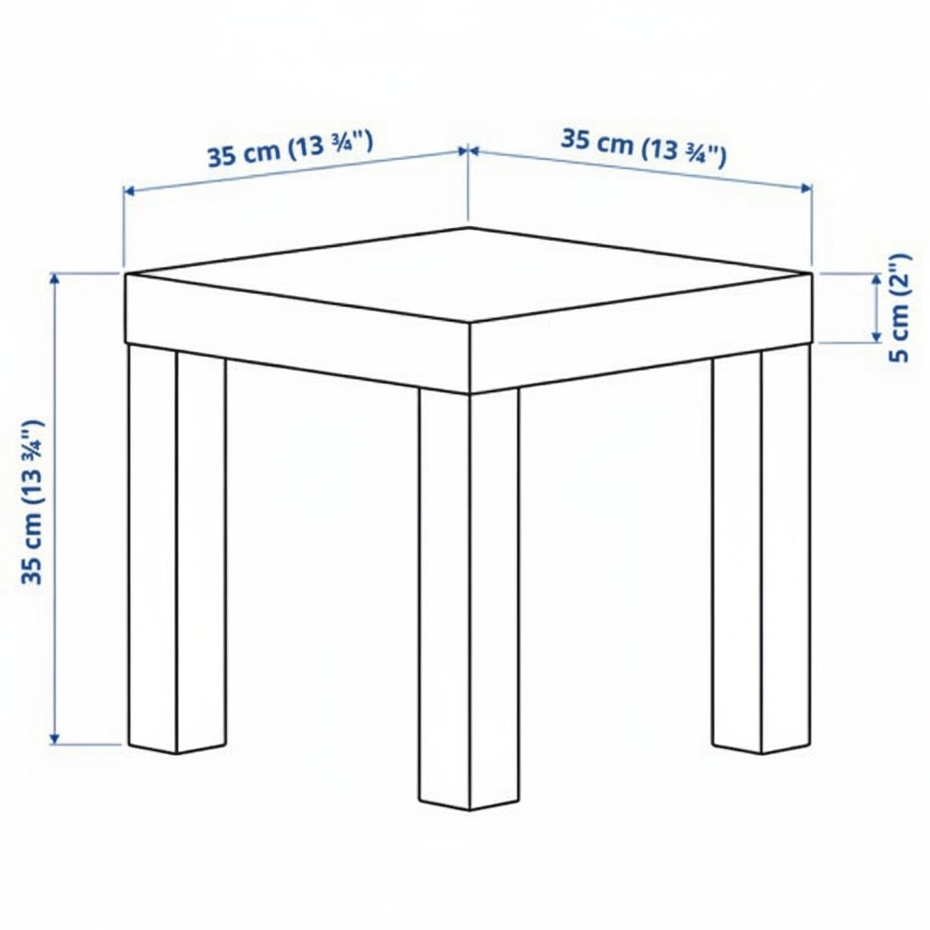 LAKK Square White Side Table - Image 4
