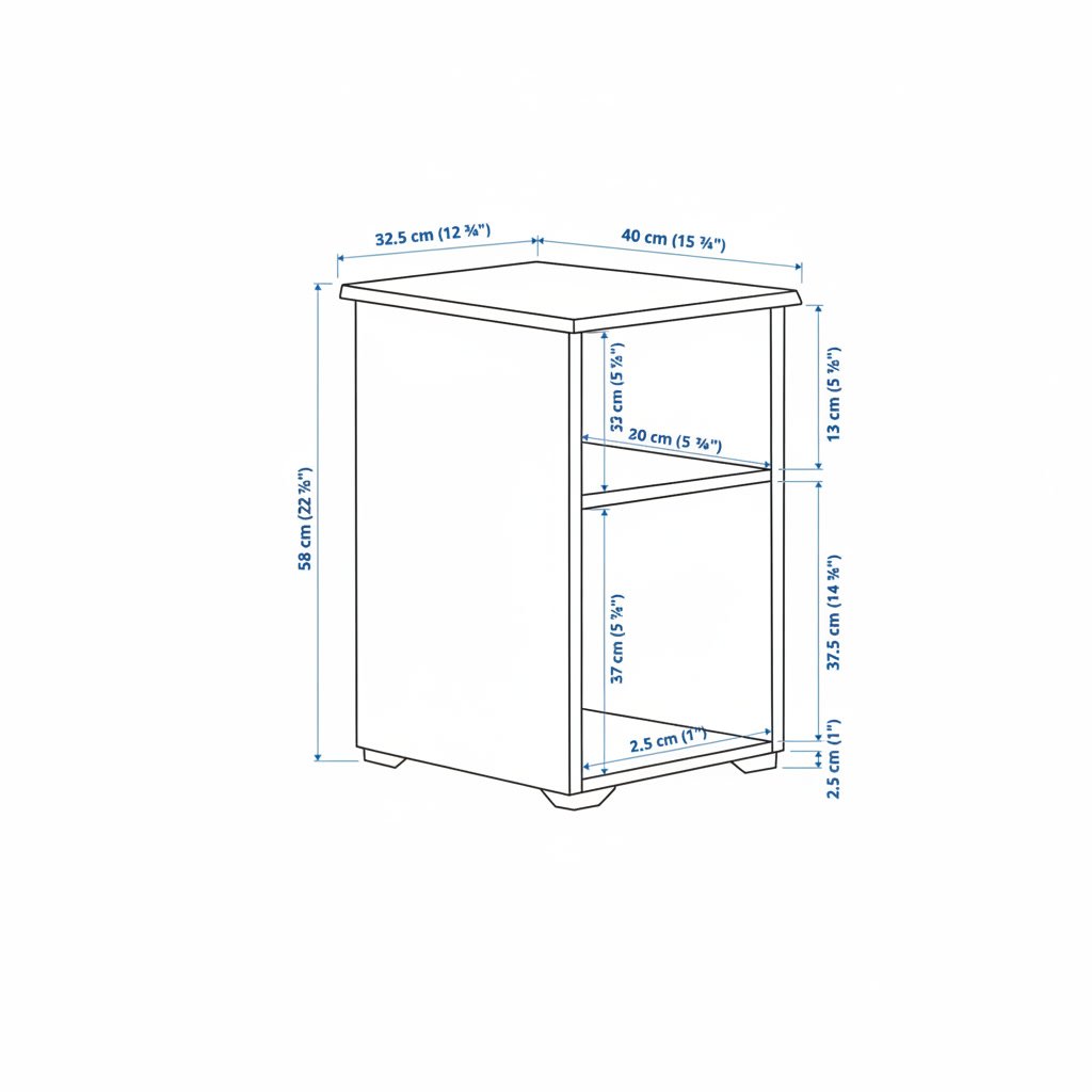 SKRUVIK Slim Side Table - Image 8