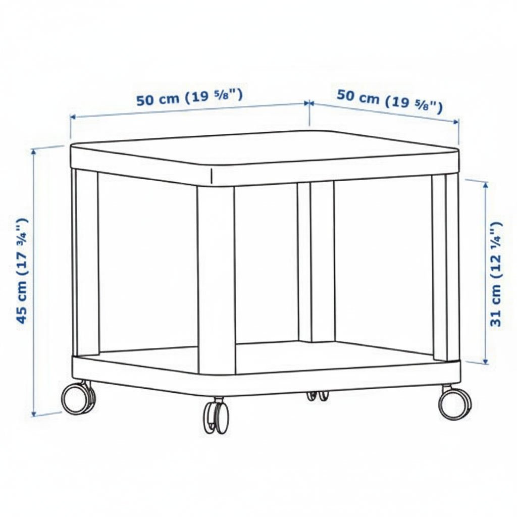 TINGVIK Rolling Side Table - Image 8