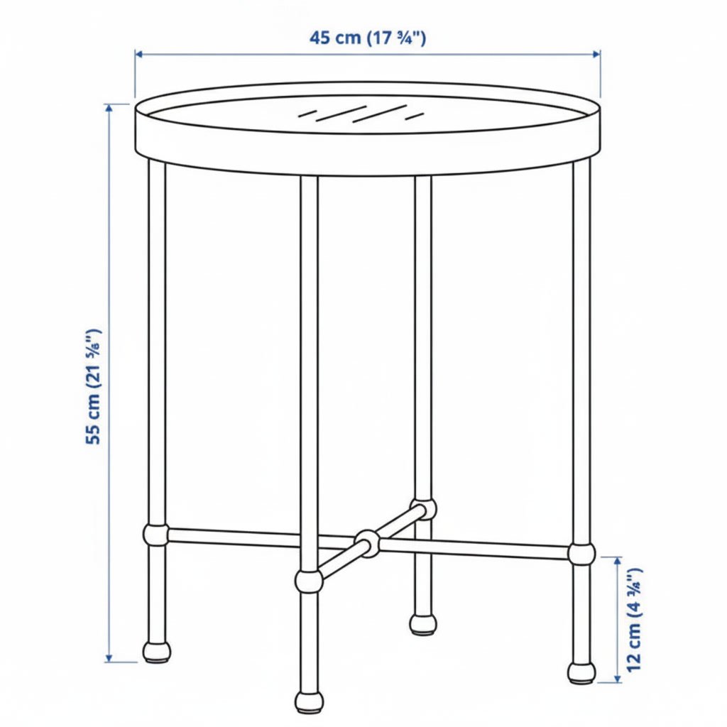 TORSVIK Gold Frame Table - Image 4