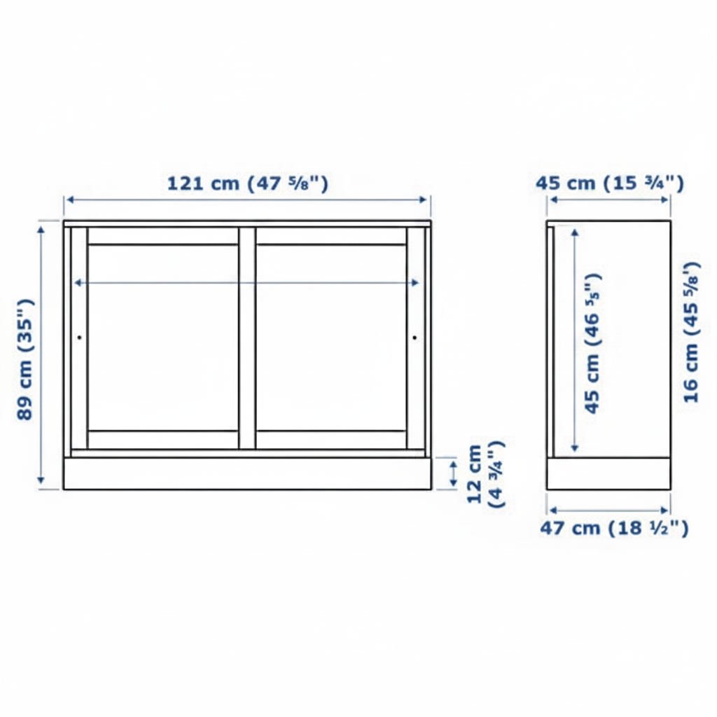 HAVSTAK Solid Pine Sideboard Storage Cabinet - Image 8