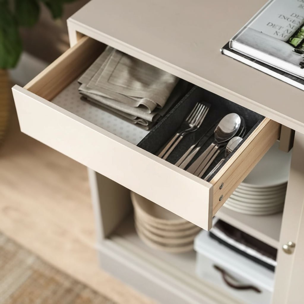 HAVSTAK Solid Pine Sideboard Storage Cabinet - Image 5