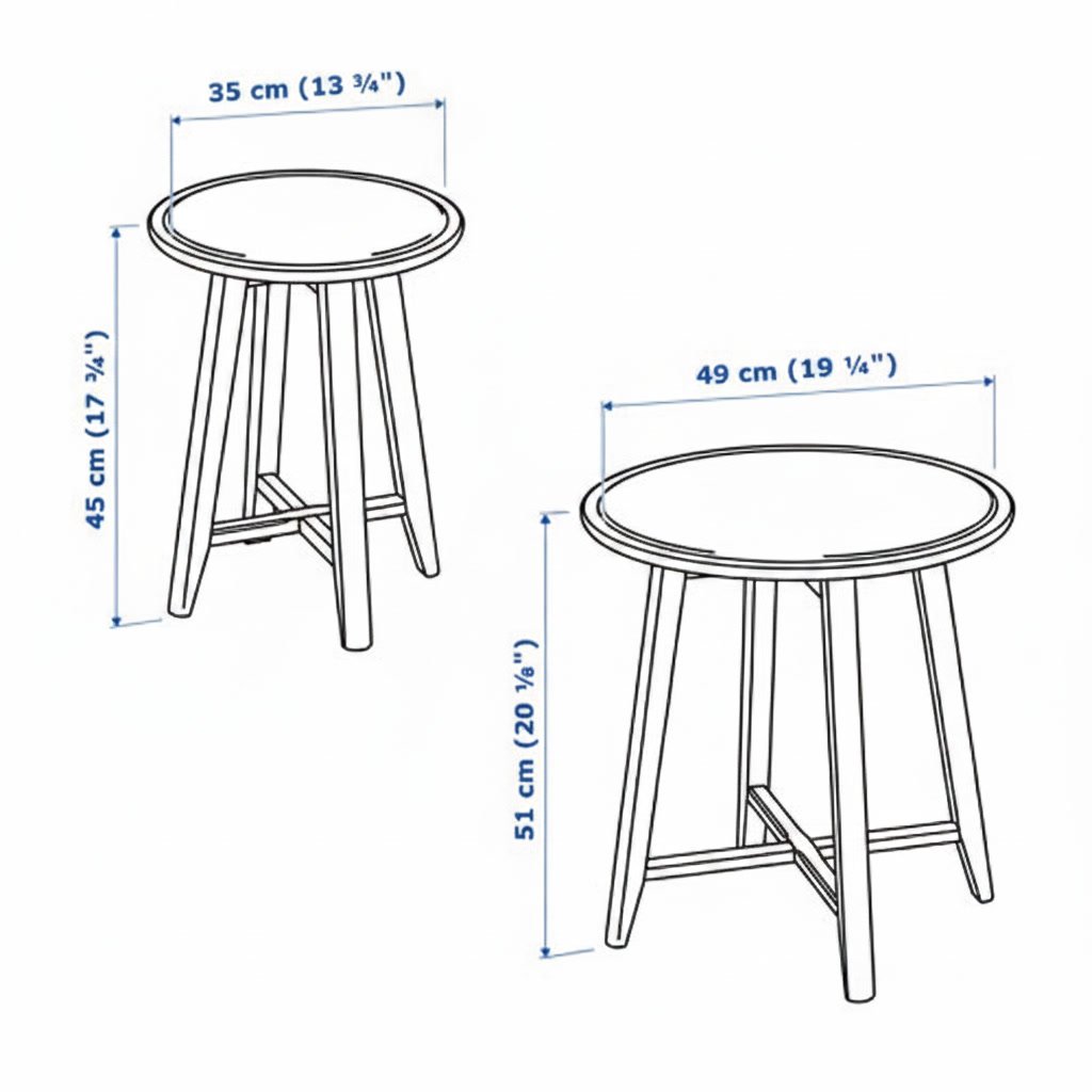 KRAVSTA Round Coffee Tables - Image 6