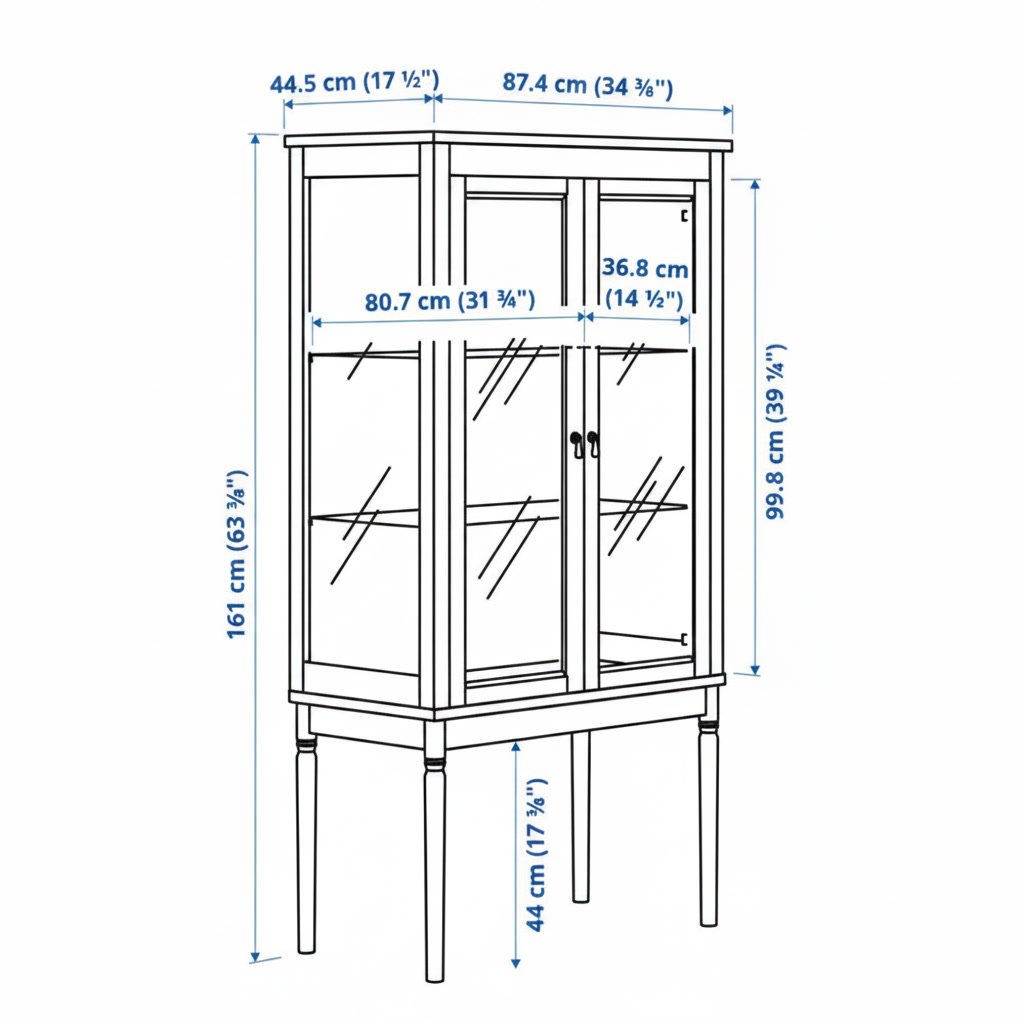 FJARVIK Glass Display Cabinet - Image 5