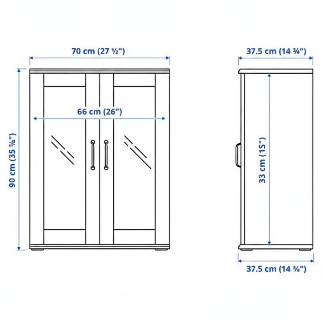 SKRUVIK Glass Display Storage Cabinet - Image 11