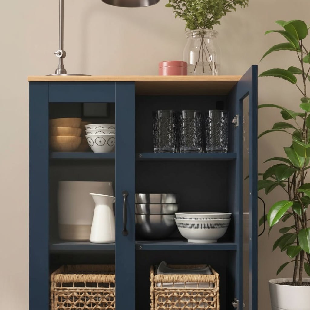 SKRUVIK Glass Display Storage Cabinet - Image 6