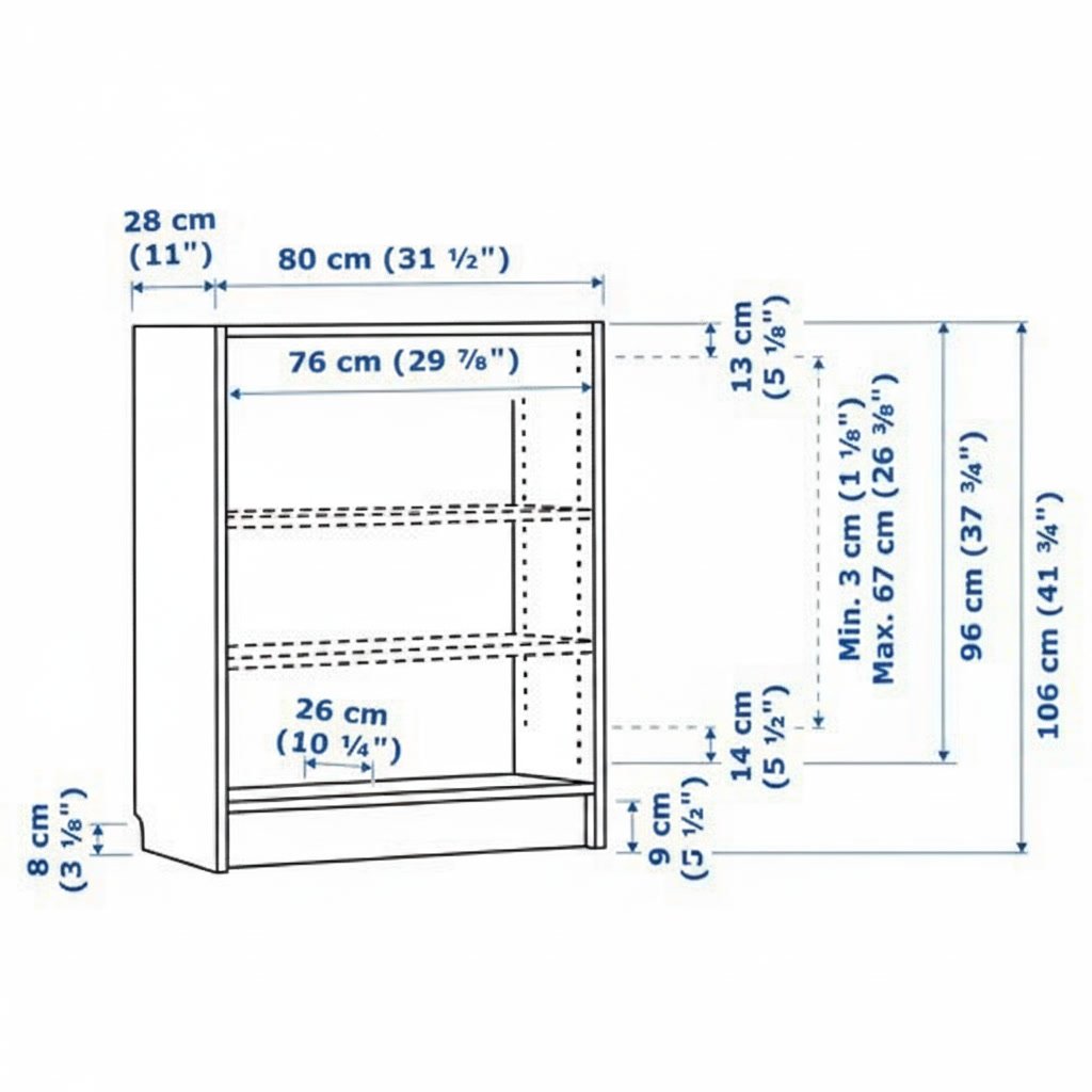 BRIXTON 3-Tier Wooden Bookshelf - Image 12