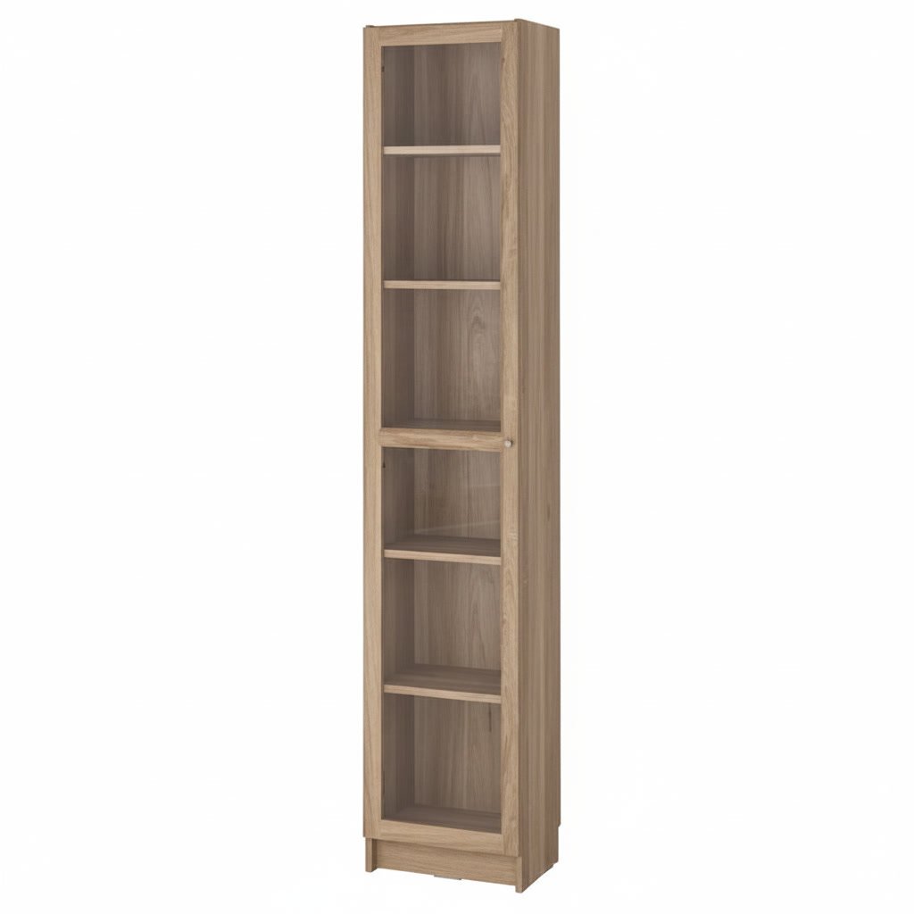BRIXTON Tall Glass Door Wooden Bookcase - Image 4