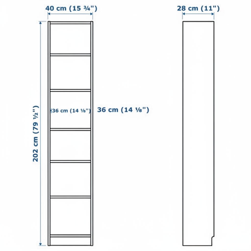 BRIXTON Tall Narrow 6-Shelf Bookcase - Image 17