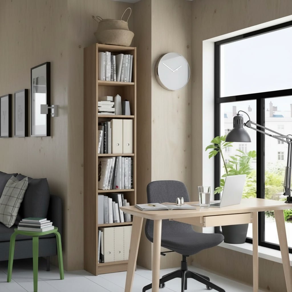 BRIXTON Tall Narrow 6-Shelf Bookcase - Image 11