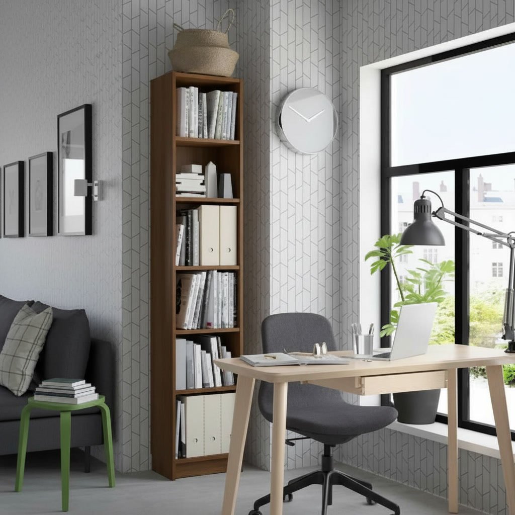 BRIXTON Tall Narrow 6-Shelf Bookcase - Image 9