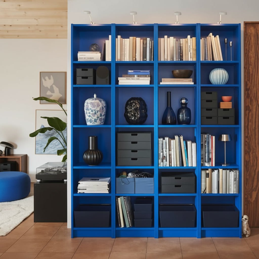 BRIXTON Tall Narrow 6-Shelf Bookcase - Image 7