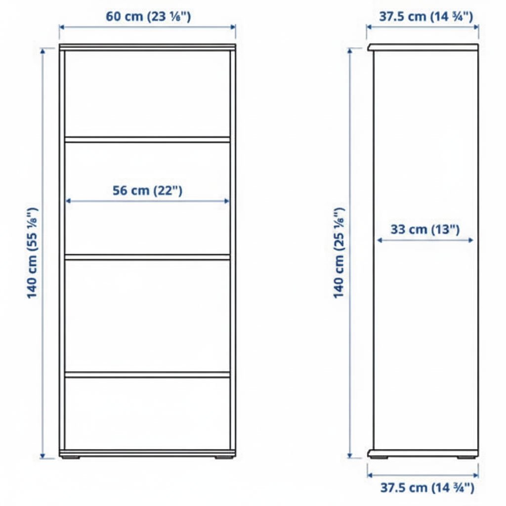 SKRUVIK 4 Tire Bookcase unit - Image 9