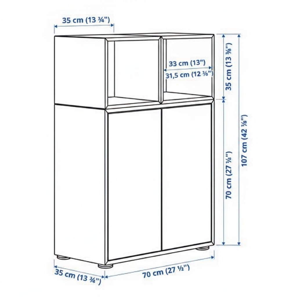 EKORA 2-Cube Door Cabinet - Image 6