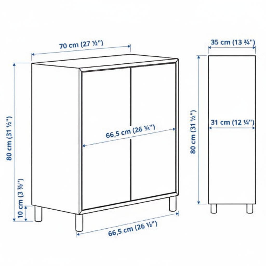 EKORA 2-Door Storage Cabinet - Image 10