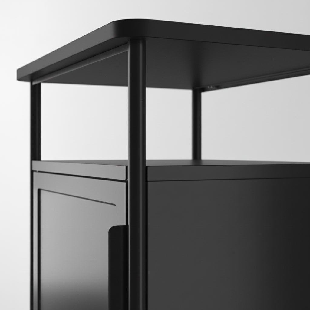 GRAFJALLEN Bedside Table with Drawer and Shelf - Image 6