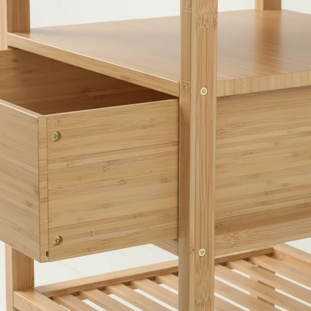 NORDVIKA Bamboo Bedside Table - Image 5