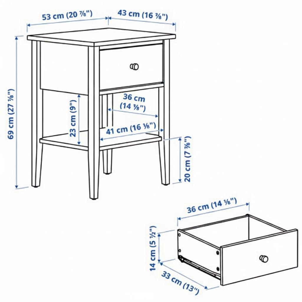 VALDORA 1-Drawer Bedside Table - Image 12