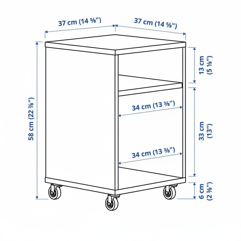 VANTARA Rolling Bedside Table - Image 4