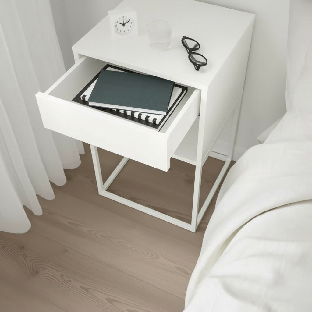 VIKHOLM 1-Drawer Bedside Table - Image 9