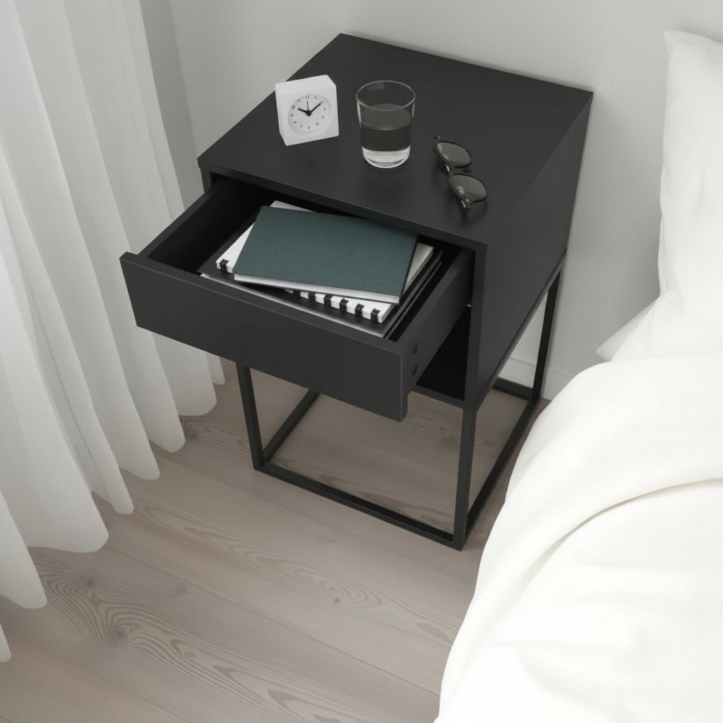 VIKHOLM 1-Drawer Bedside Table - Image 3