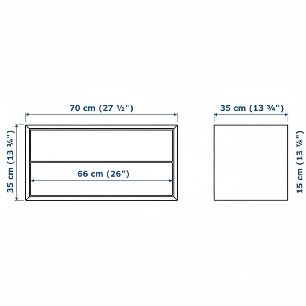 EKORA Rectangular 2-Drawers Chest - Image 7