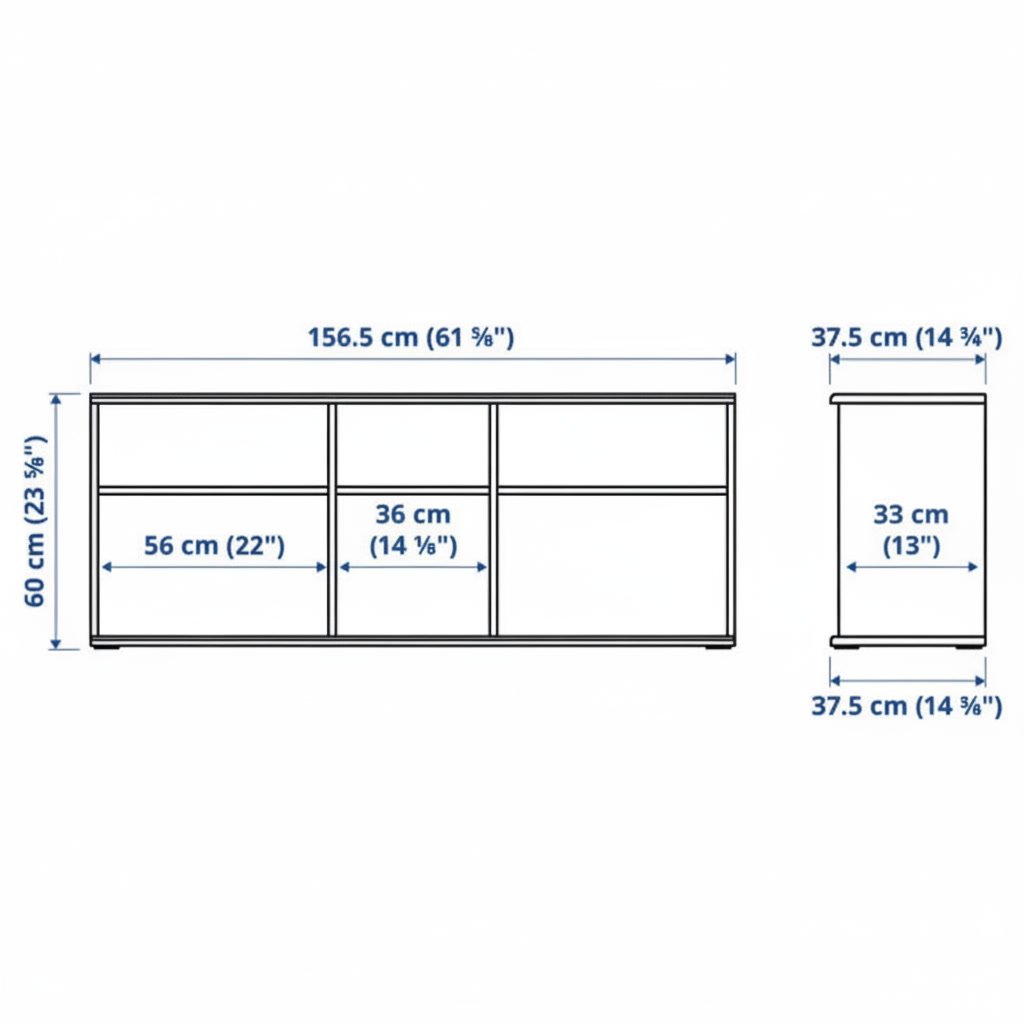 SKRUVIK Cabinet Media Shelving TV Unit - Image 14