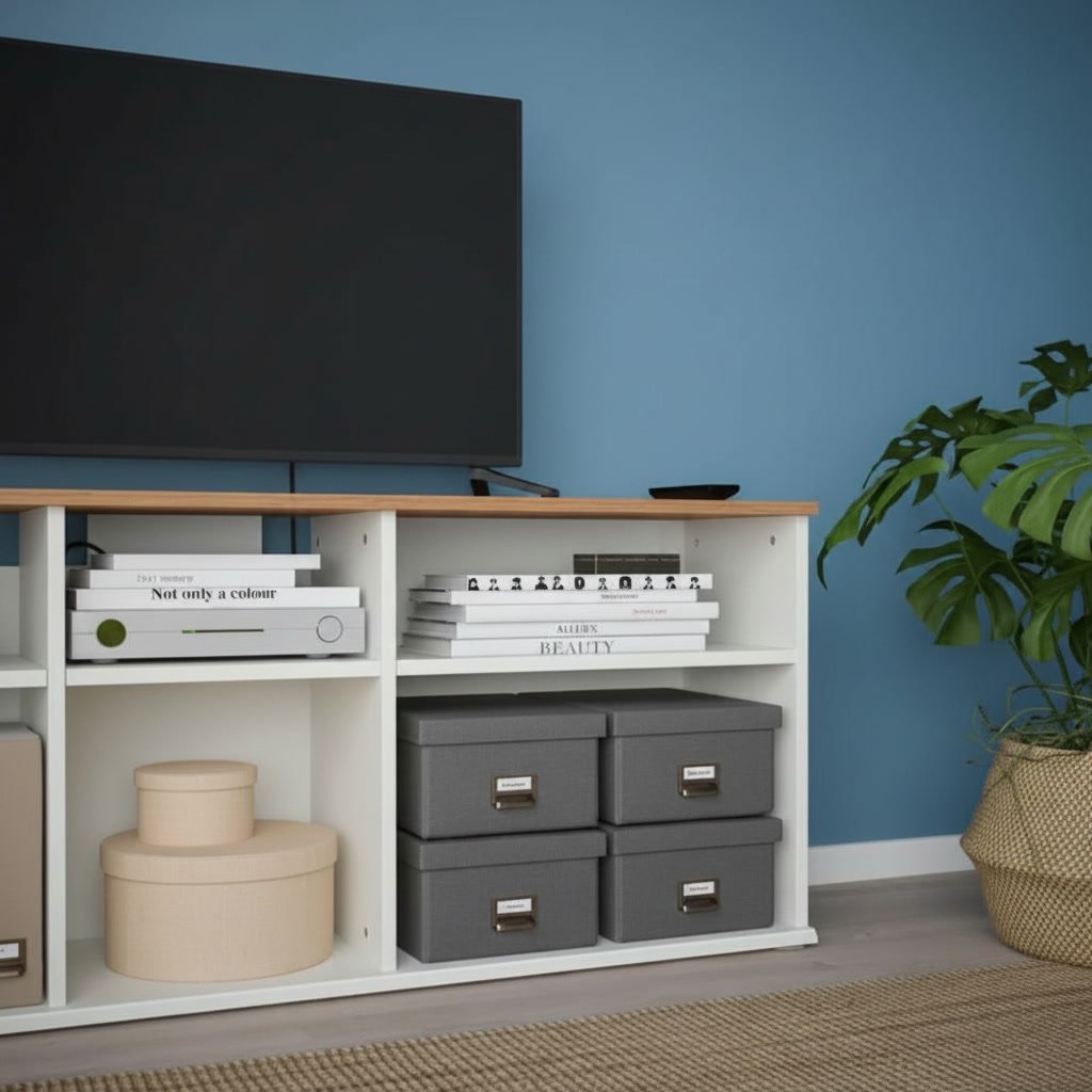 SKRUVIK TV Media Unit with Storage Shelves - Image 8