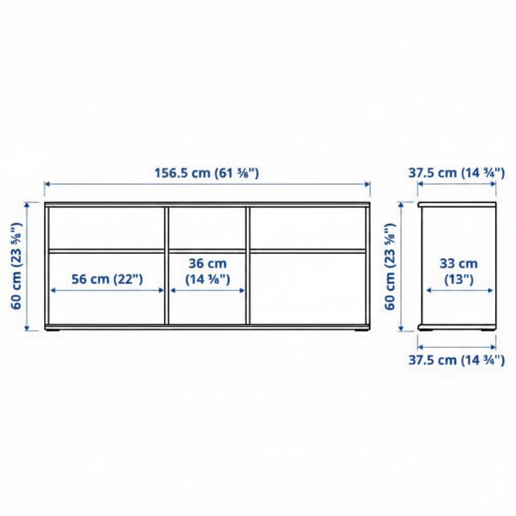 SKRUVIK TV Media Unit with Storage Shelves - Image 11