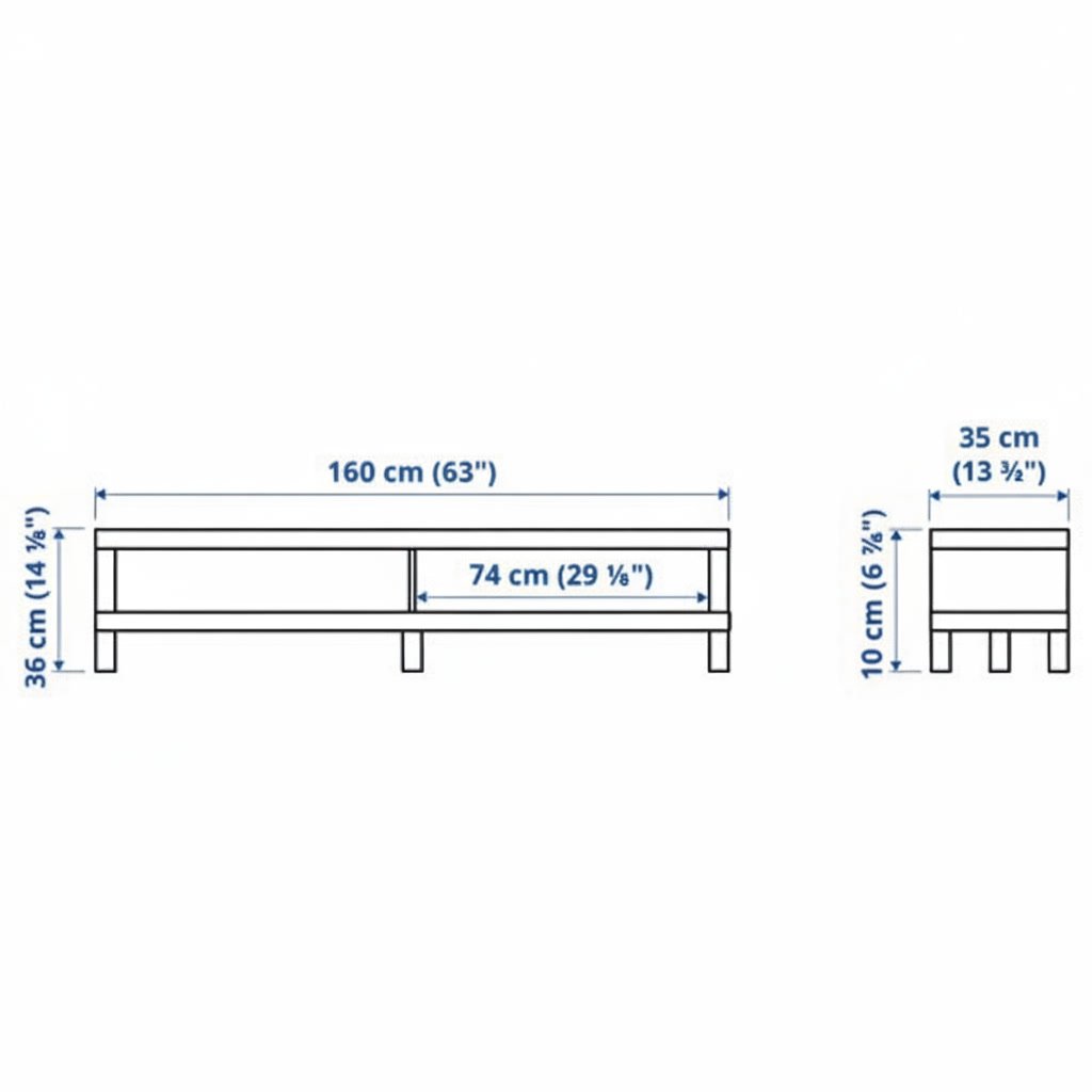 LAKK Extra-Wide Rectangular TV Bench - Image 12