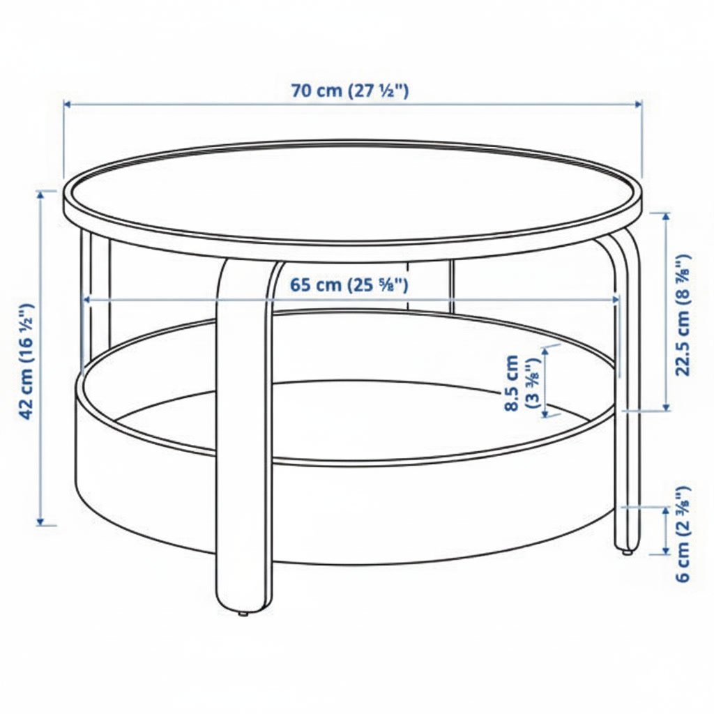 BERGEBY Round Coffee Table - Image 11